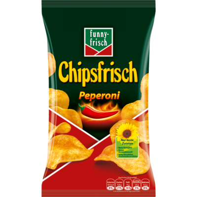 CRISPS - FUNNY FRESH CHIPSFRISCH PEPERONI 175g