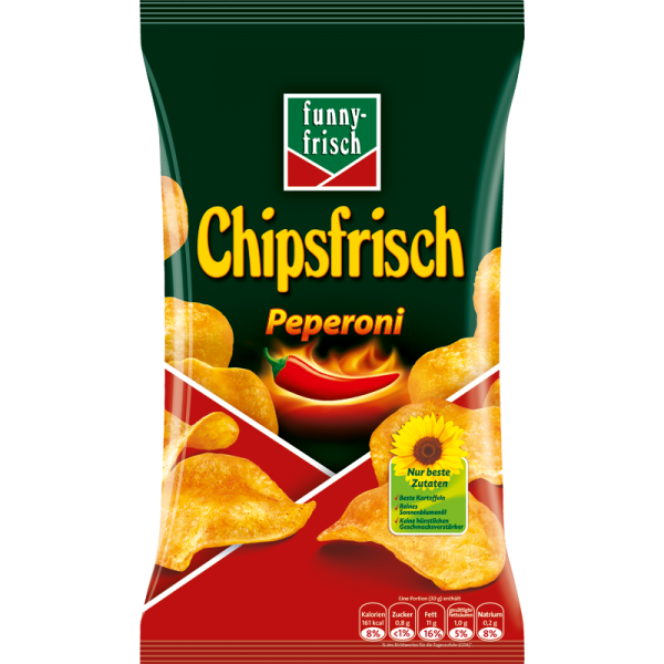CRISPS - FUNNY FRESH CHIPSFRISCH PEPERONI 175g