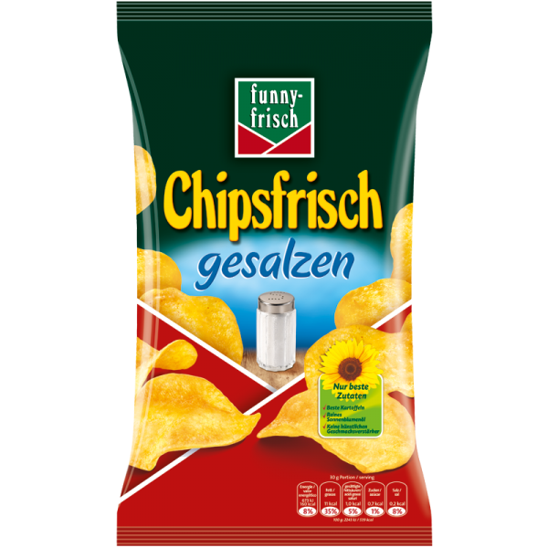CRISPS - FUNNY FRESH CHIPSFRISCH SALTED 175g