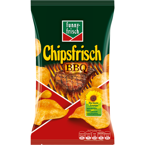 CRISPS - FUNNY FRESH CHIPSFRISCH BBQ 175g