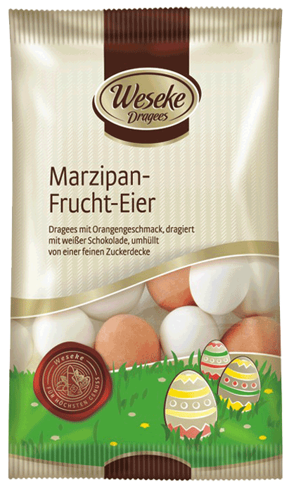 EGGS - WESEKE MARZIPAN FRUIT EGGS 125g