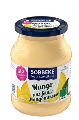 YOGURT SOEBBEKE - MANGO BIO CREAMY YOGURT 7.5% FAT 500g