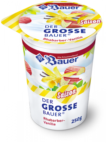 BAUER YOGURT RHUBARB AND VANILLA 250g BAUER YOGURT RHUBARB AND VANILLA 250g