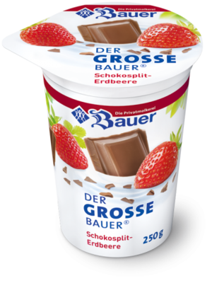 BAUER YOGURT CHOCOLATE CHIPS AND STRAWBERRY 250g