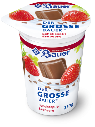 BAUER YOGURT CHOCOLATE CHIPS AND STRAWBERRY 250g