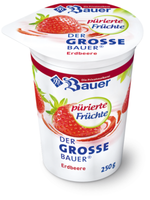 BAUER YOGURT STRAWBERRY, JUST FRUITS 250g BAUER YOGURT STRAWBERRY, JUST FRUITS 250g