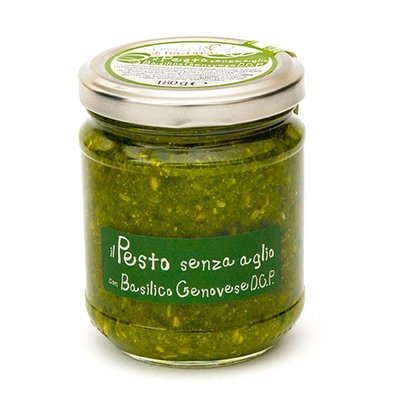 PESTO without GARLIC, with GENOESE PDO BASIL and EXTRA VIRGIN OLIVE OIL 180g