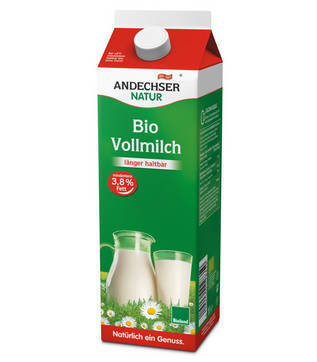 FRESH ORGANIC UNSKIMMED MILK ANDECHSER NATUR  3.8%  1L
