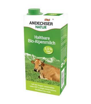 BIO-MILK NON-PERISHABLE ANDECHSER NATUR FAT  3.5%  1L