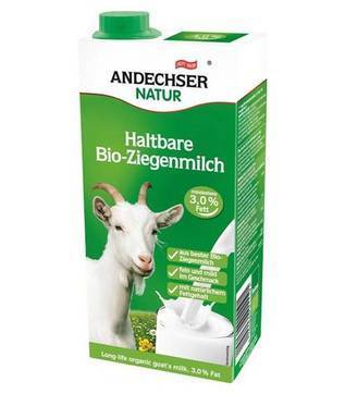 BIO- GOAT MILK NON-PERISHABLE ANDECHSER NATUR FAT  3.0%  1L