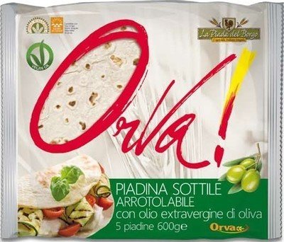 PIADINA SFOGLIATA with EXTRA VIRGIN OLIVE OIL 600g