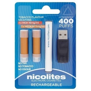 NICOLITES E-CIGARETES COMPLETE STARTER KIT