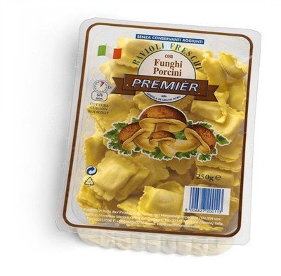 RAVIOLI CON FUNGI PORCINI (FRESH PASTA WITH PORCINI) 250g