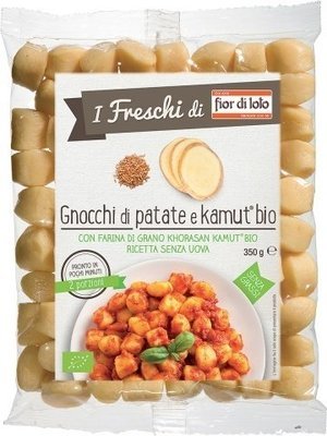 ORGANIC POTATO GNOCCHI GLUTEN FREE, FAT FREE WITH KAMUT KHOROSAN FIOR DI LOTO 350g
