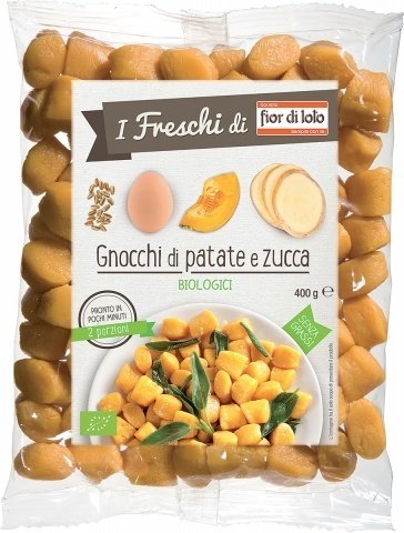 ORGANIC POTATO GNOCCHI GLUTEN FREE, FAT FREE WITH PUMPKIN BIO FIOR DI LOTO 400g