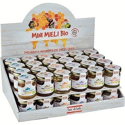 HONEY MIX OF 6 DIFFERENT VARIETIES (48pcs) ORGANIC FIOR DI LOTO 1680g