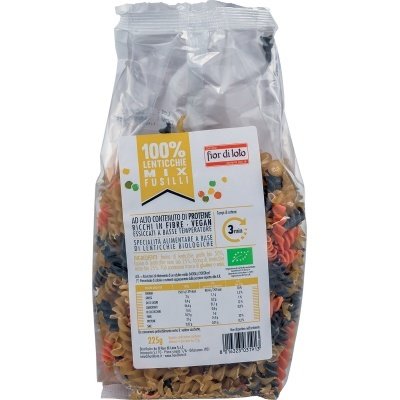 FUSILLI LENTIL MIX PASTA ORGANIC FIOR DI LOTO 225g