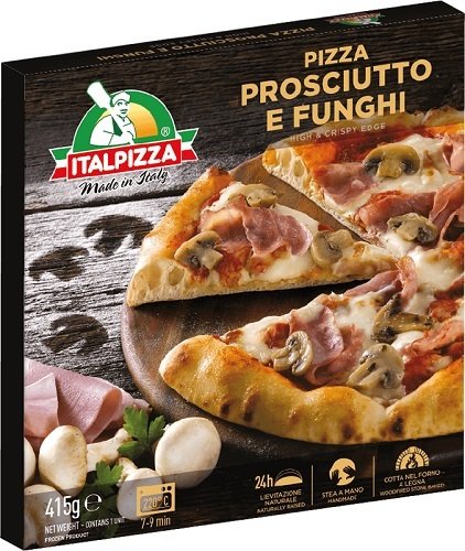 ITALIAN PIZZA PROSCIUTTO E FUNGHI (PIZZA HAM AND MUSHROOMS) 415g
