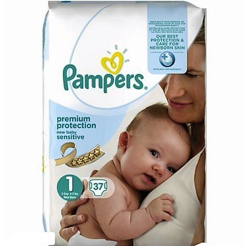 PAMPERS PREMIUM PROTECTION SENSITIVE SIZE 1 x37/Pack, 2-5kg CARRY PACK