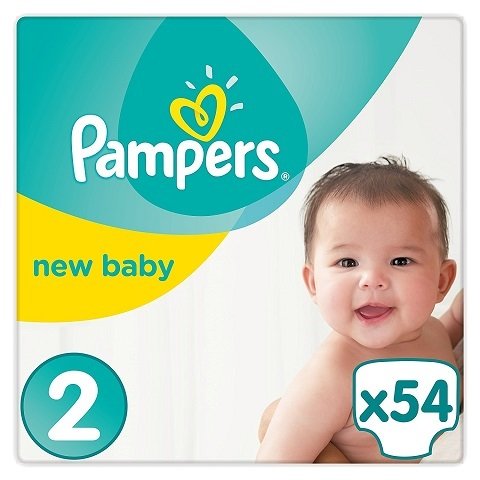 PAMPERS NEW BABY SIZE 2 MINI x54/Pack, 4-8kg CARRY PACK