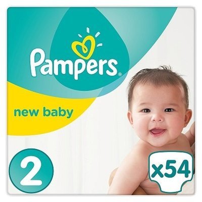PAMPERS NEW BABY SIZE 2 MINI x54/Pack, 4-8kg CARRY PACK