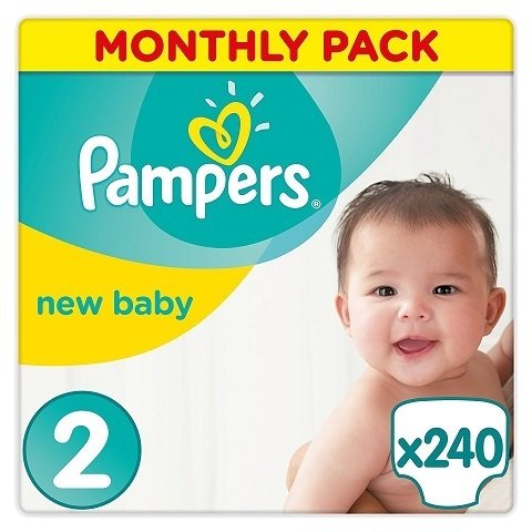 PAMPERS NEW BABY SIZE 2 x240/Pack, 4-8kg MONTHLY PACK