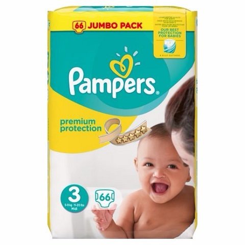 PAMPERS PREMIUM PROTECTION SIZE 3 x66/Pack, 6-10kg JUMBO PACK