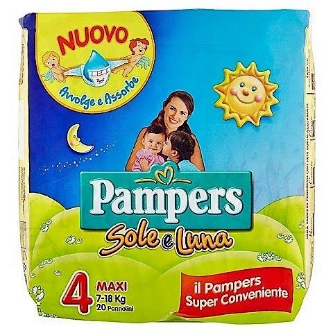 PAMPERS SUN & MOON SIZE 4 x20/Pack, 7-18kg CARRY PACK