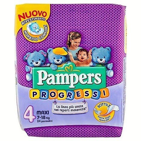 PAMPERS PROGRESSIVE SIZE 4 x24/Pack, 7-18kg CARRY PACK