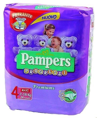PAMPERS PROGRESSIVE SIZE 4 x24/Pack, 7-18kg CARRY PACK