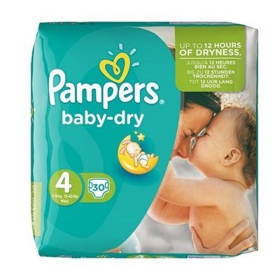 PAMPERS BABY DRY  SIZE 4 x30/Pack, 7-18kg CARRY PACK