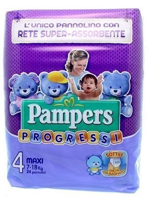 PAMPERS PROGRESSIVE SIZE 4 x24/Pack, 7-18kg CARRY PACK