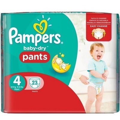 PAMPERS BABY-DRY PANTS SIZE 4 x23/Pack, 8-15kg CARRY PACK