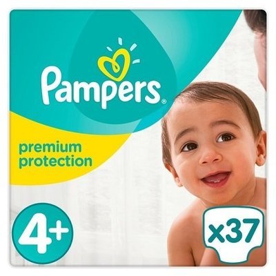 PAMPERS PREMIUM PROTECTION SIZE 4+ x37/Pack, 9-20kg CARRY PACK