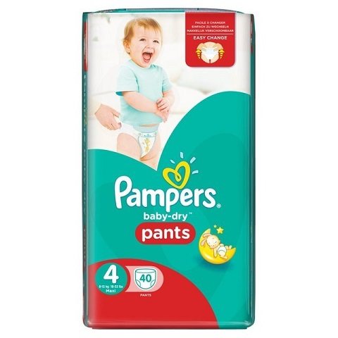 PAMPERS BABY DRY PANTS SIZE 4 x40/Pack, 8-19kg, CARRY PACK