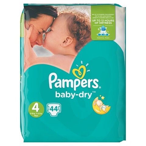 PAMPERS BABY DRY SIZE 4 x44/Pack, 7-18kg CARRY PACK