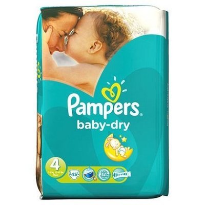 PAMPERS BABY DRY SIZE 4 x45/Pack, 7-18kg CARRY PACK