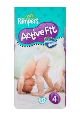 PAMPERS ACTIVE FIT SIZE 4 x54/Pack, 7-18kg CARRY PACK