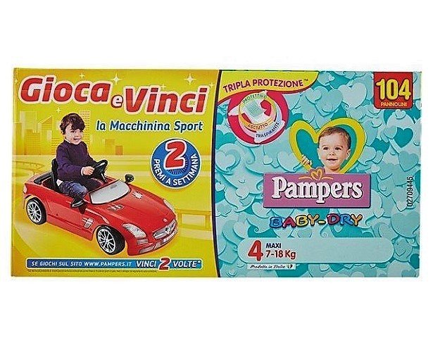 PAMPERS BABY DRY SIZE 4 x104/Pack, 7-18kg MEGA+ PACK