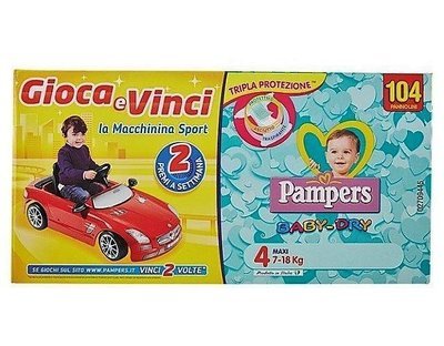 PAMPERS BABY DRY SIZE 4 x104/Pack, 7-18kg MEGA+ PACK