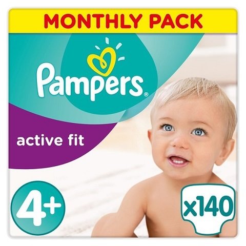 PAMPERS ACTIVE FIT SIZE4 x140/Pack,  8-20kg MONTHLY PACK