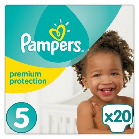 PAMPERS SIZE 5 PREMIUM PROTECTION NAPPIES CARRY PACK OF 20pcs
