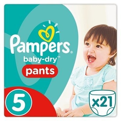PAMPERS SIZE 5 BABY DRY PANTS CARRY PACK OF 21pcs
