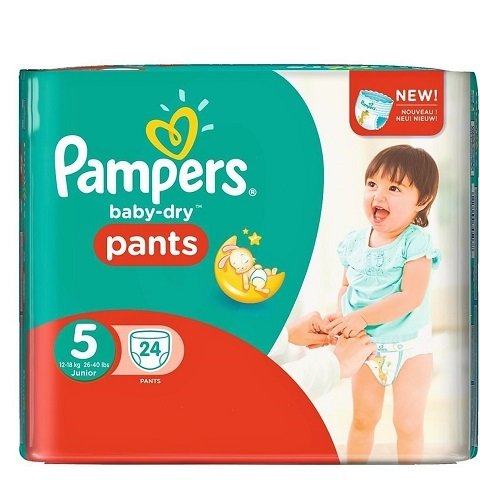 PAMPERS SIZE 5 BABY DRY PANTS CARRY PACK OF 24pcs