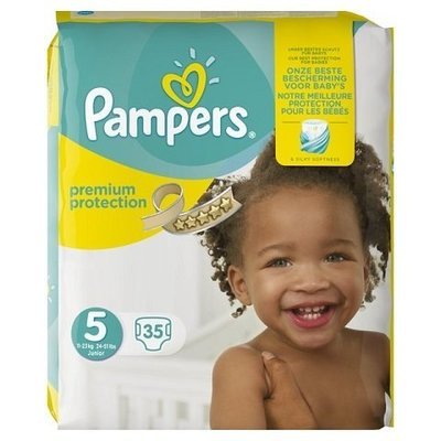 PAMPERS SIZE 5 PREMIUM PROTECTION ACTIVE FIT NAPPIES ESSENTIAL PACK OF 35pcs