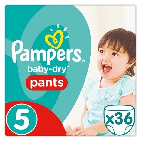 PAMPERS SIZE 5 BABY DRY PANTS ESSENTIAL PACK OF 36pcs