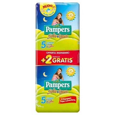 PAMPERS SIZE 5 SUN & MOON NAPPIES CARRY PACK OF 38pcs