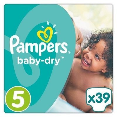 PAMPERS SIZE 5 BABY DRY NAPPIES ESSENTIAL PACK OF 39pcs