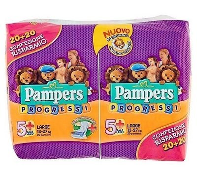 PAMPERS SIZE 5+ SUN & MOON NAPPIES CARRY PACK OF 40pcs