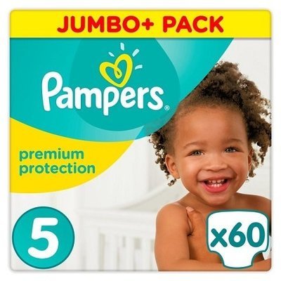 PAMPERS SIZE 5 PREMIUM PROTECTION NAPPIES JUMBO PACK OF 60pcs